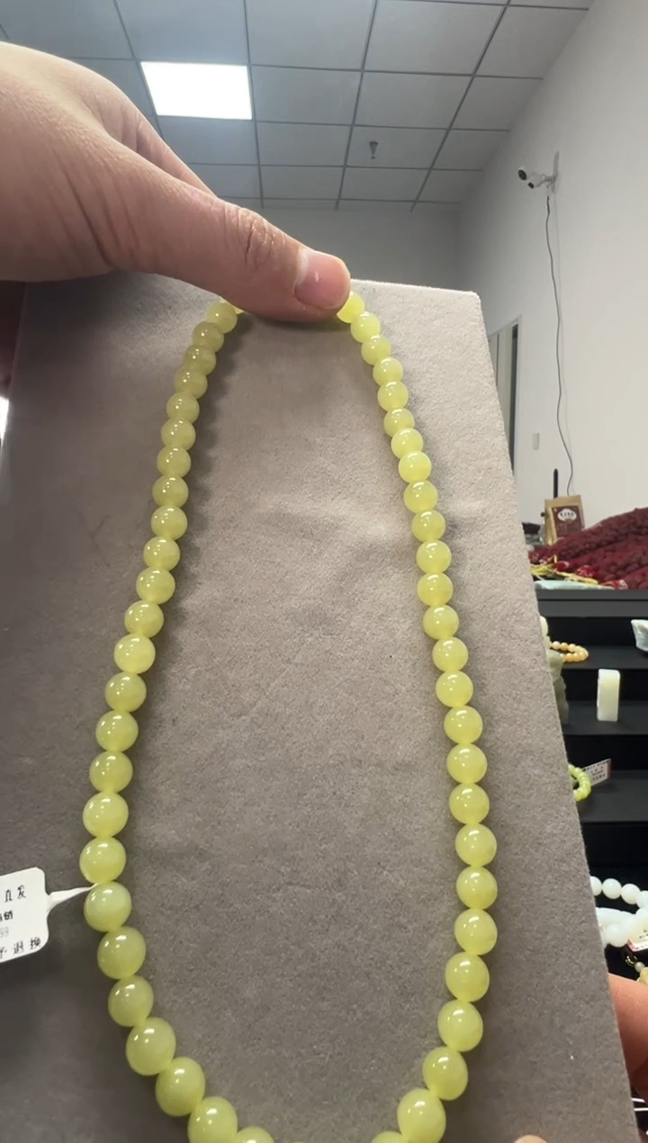 未镶嵌手链和田玉若羌黄口卡8妈妈链