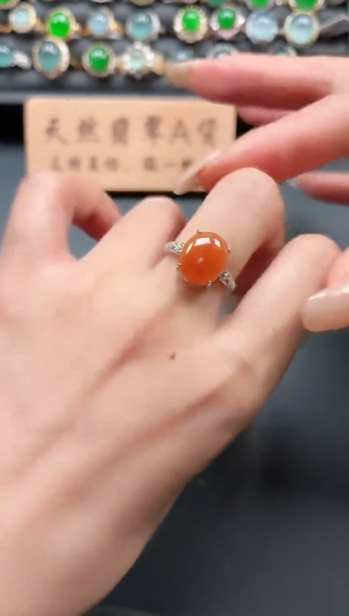 银S925镶嵌戒指翡翠1111