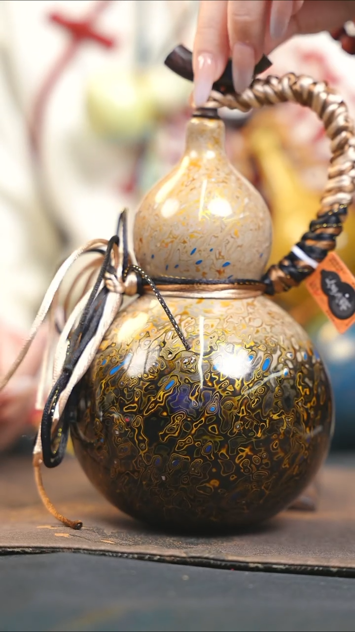 【闪购商品】RE138漆艺酒葫芦不包手串及旋转底座