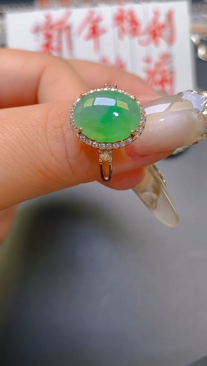 【闪购商品】翡翠耳饰银S925镶嵌天然A货翡翠1