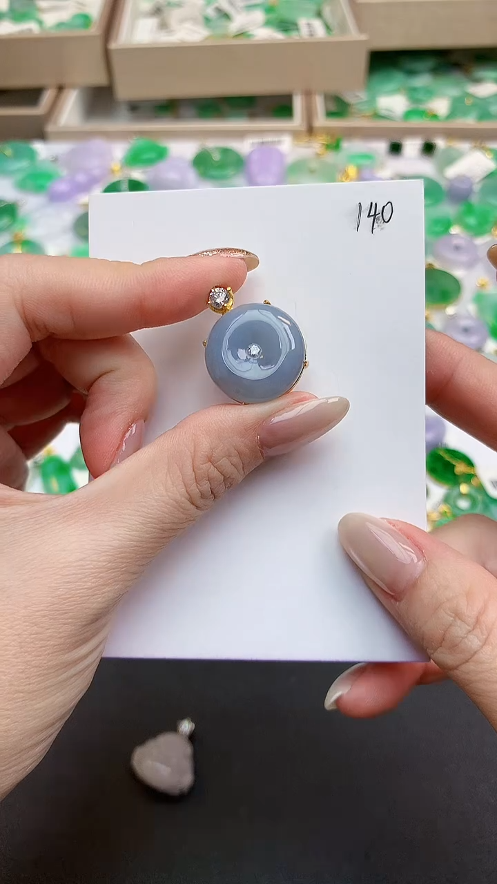 颈饰未镶嵌翡翠天然缅但A货翡翠