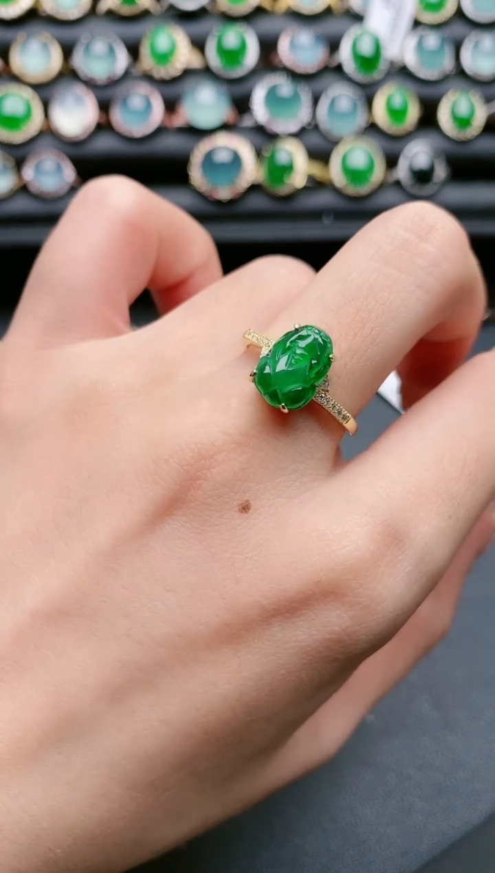 【闪购商品】翡翠戒指银S925镶嵌111111