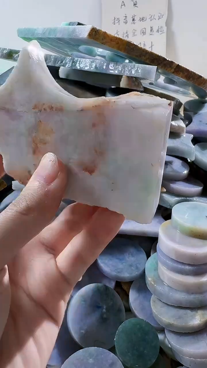 【闪购商品】翡翠裸石缅甸翡翠A货文763