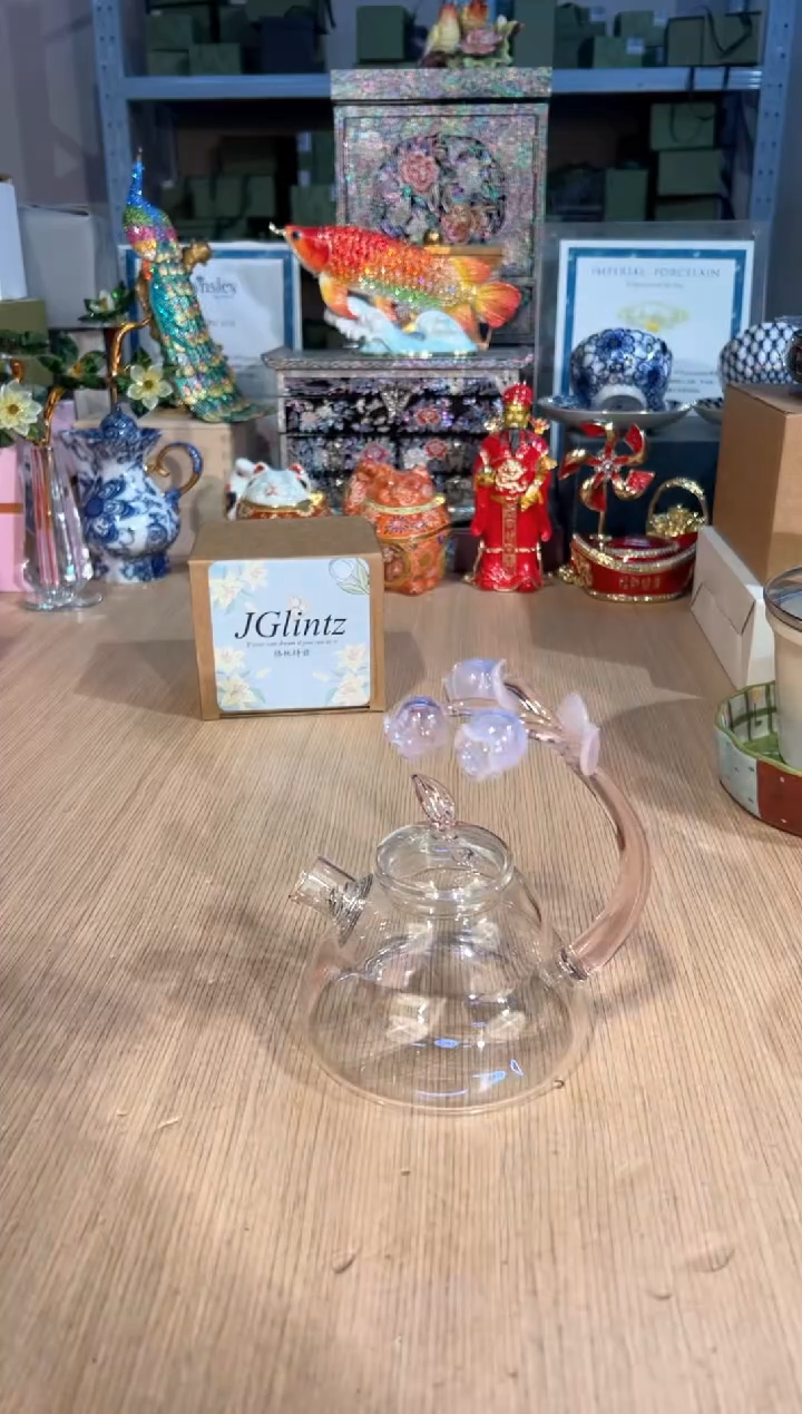 【闪购商品】杯66粉铃兰提梁壶       