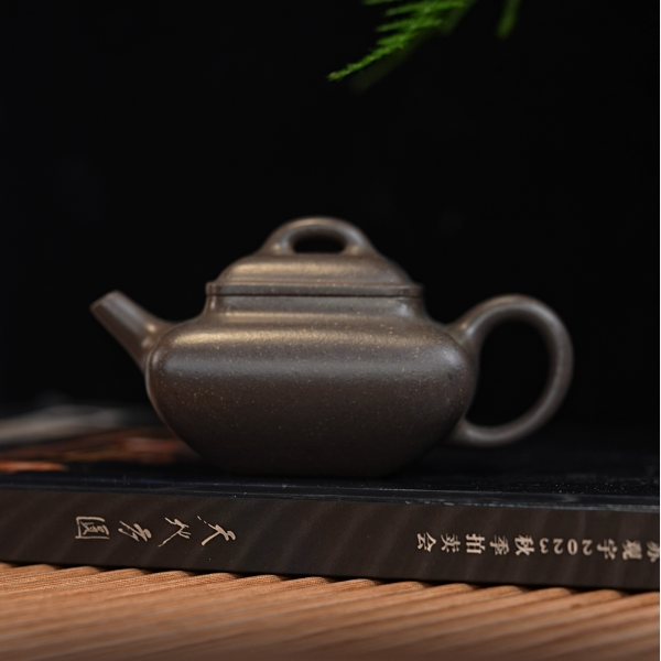 当代 【高振宇专属】 天青 四方小传炉 潘小忠 150cc全手工紫砂壶