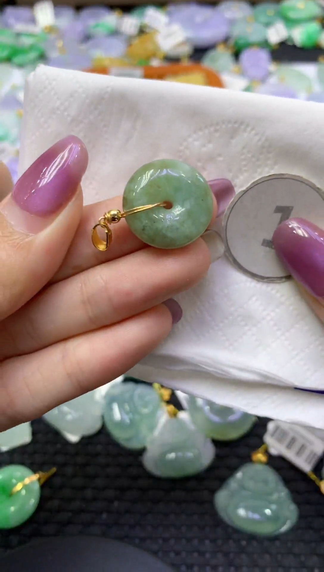 颈饰未镶嵌翡翠天然缅甸翡翠A货