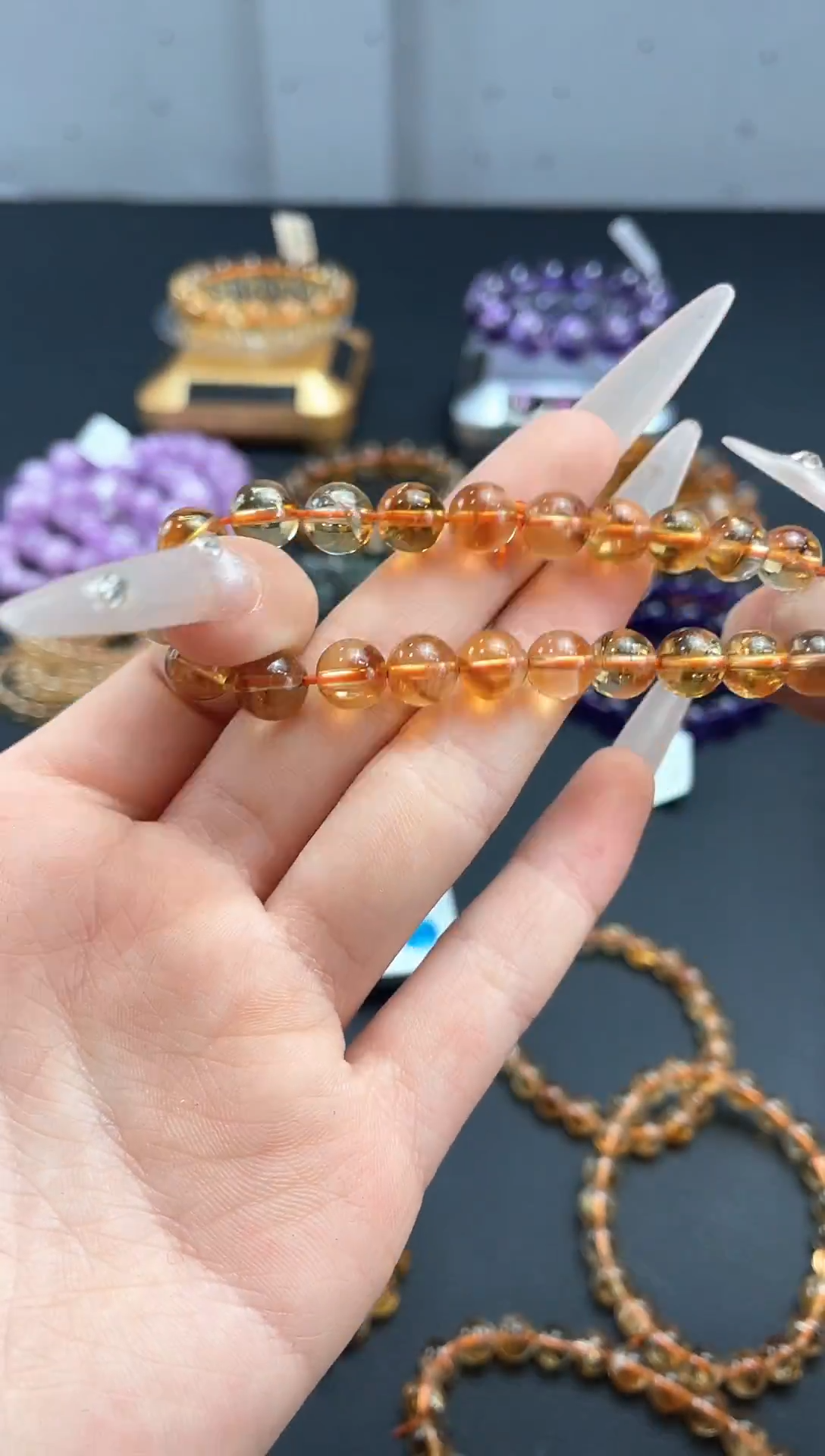 水晶手链未镶嵌黄塔金