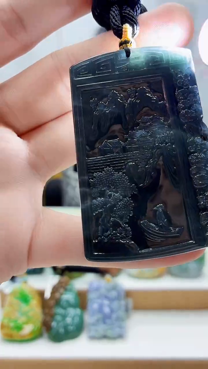 未镶嵌定制翡翠A**理5160bb-毛货挂件