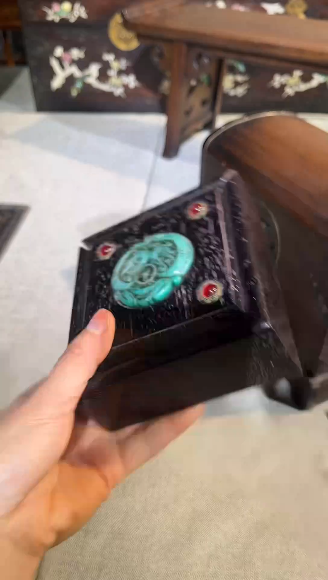 木紫檀抽拉方盒子