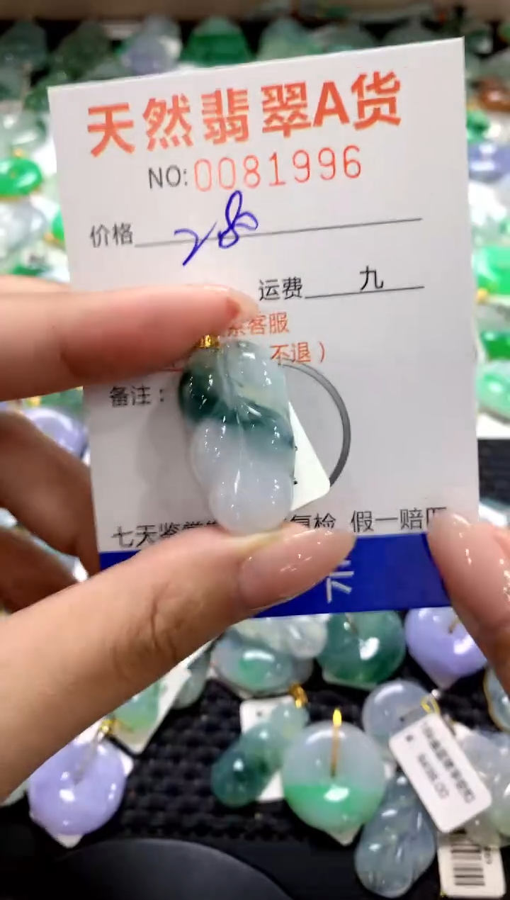 翡翠18K金镶嵌颈饰1