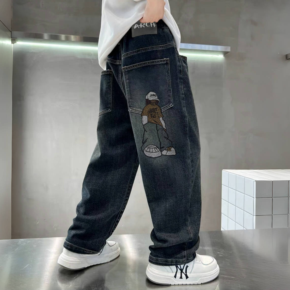 儿童春秋牛仔裤2025新款儿童秋季男童休闲童装秋款中大童直筒裤子