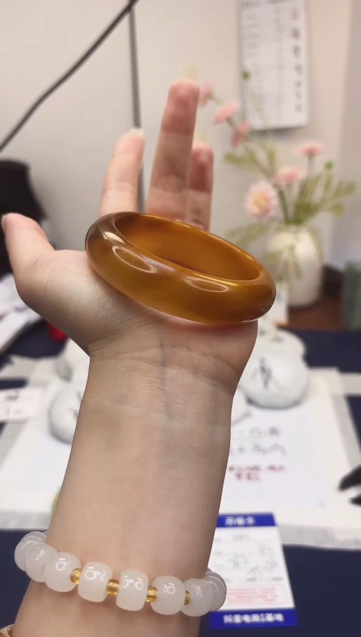 石英质玉手镯未镶嵌291-财气镯-圈口56