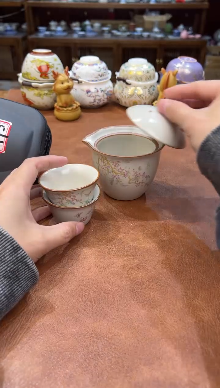 真的很便宜会开片的旅行茶具