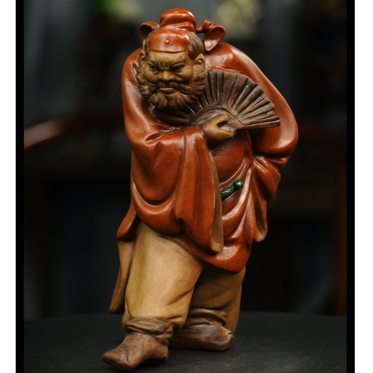 彩色钟馗 宜兴紫砂泥塑