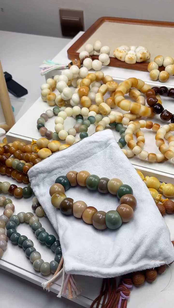 手串菩提根/象牙果沐n20紫美人玉化蒜瓣大肠20mm手串