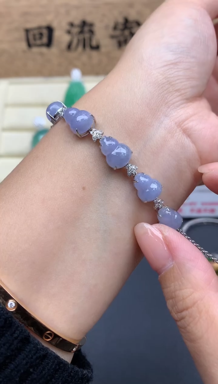 【闪购商品】翡翠手串18K金镶嵌451-中国好珍宝