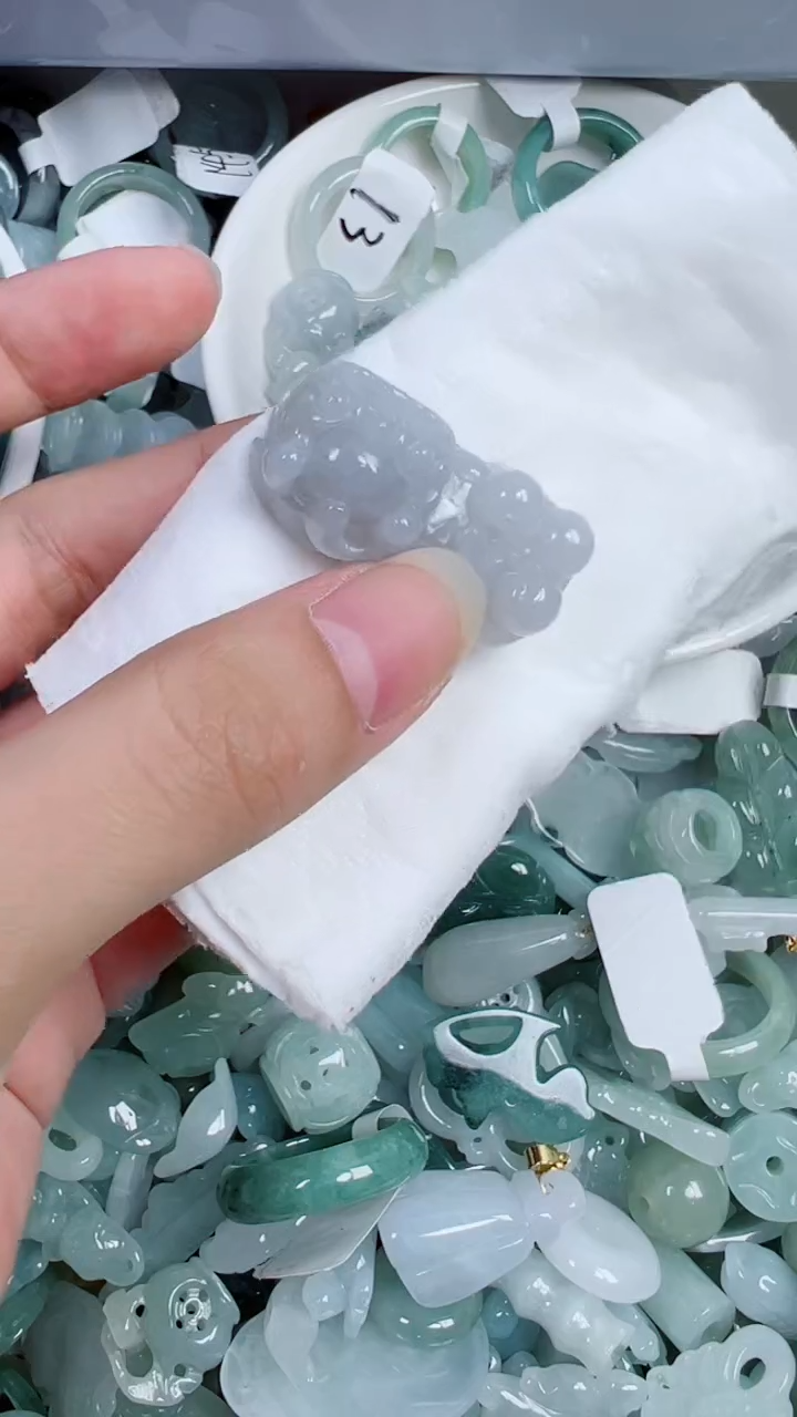 散珠翡翠164号链接，A货翡翠
