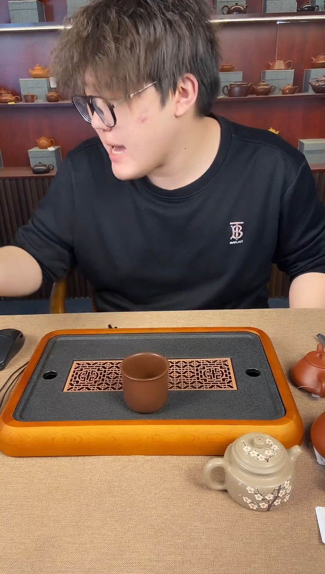 茶壶紫砂紫朱泥直筒主人杯