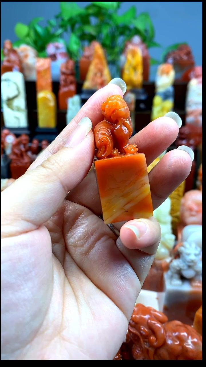 寿山石印石貔貅印章