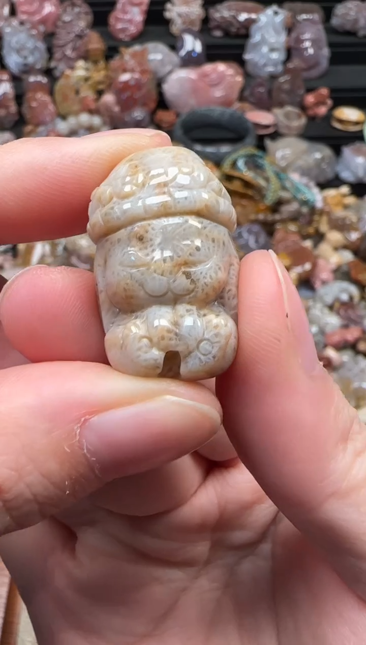 颈饰未镶嵌硅化珊瑚（珊瑚玉）481