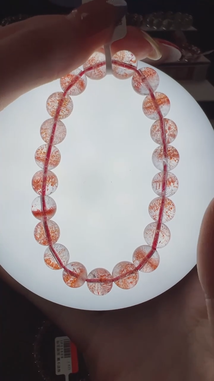 水晶手串未镶嵌金草莓手串9m+ JP52093