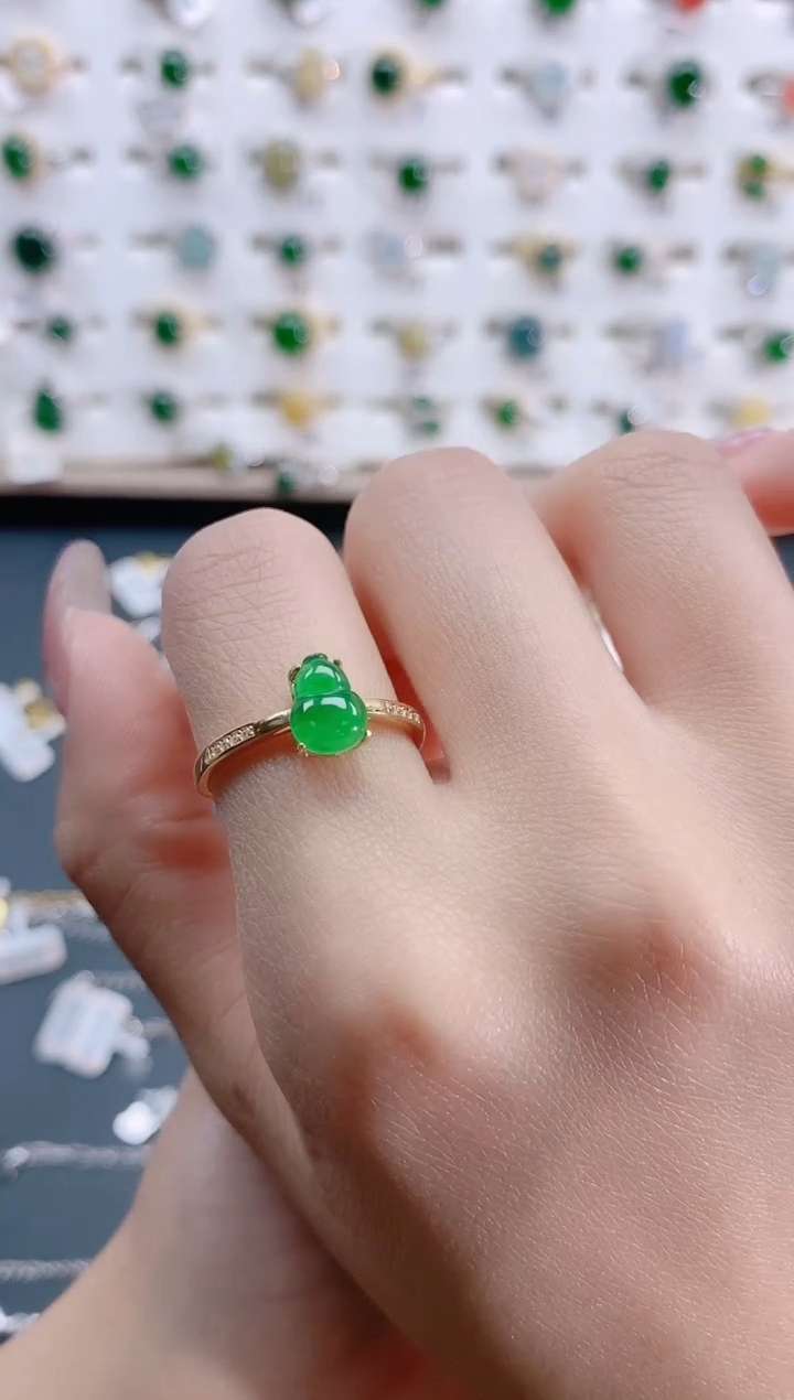 【闪购商品】翡翠银S925镶嵌戒指天然翡翠