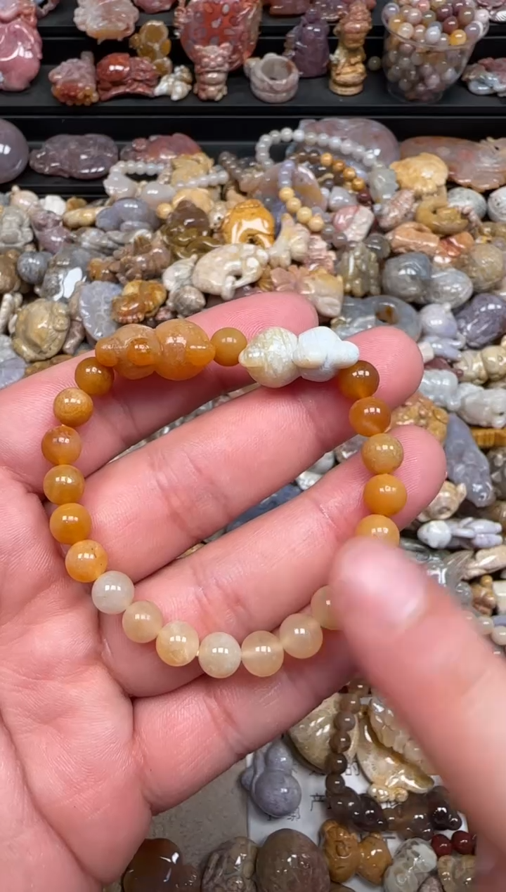 硅化珊瑚（珊瑚玉）未镶嵌颈饰684