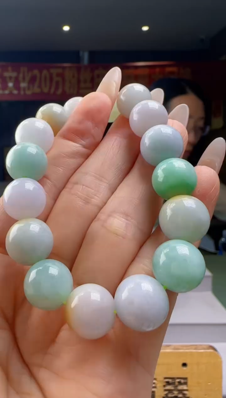 未镶嵌手串翡翠多样性发其一YJ@@WS1WX37030