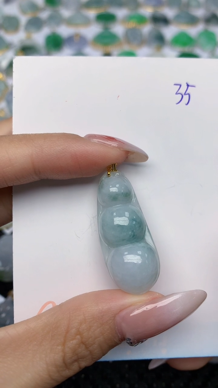 【闪购商品】翡翠颈饰18K金镶嵌天然翡翠A货