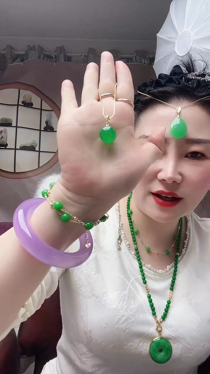 【闪购商品】翡翠颈饰14K金镶嵌S16号