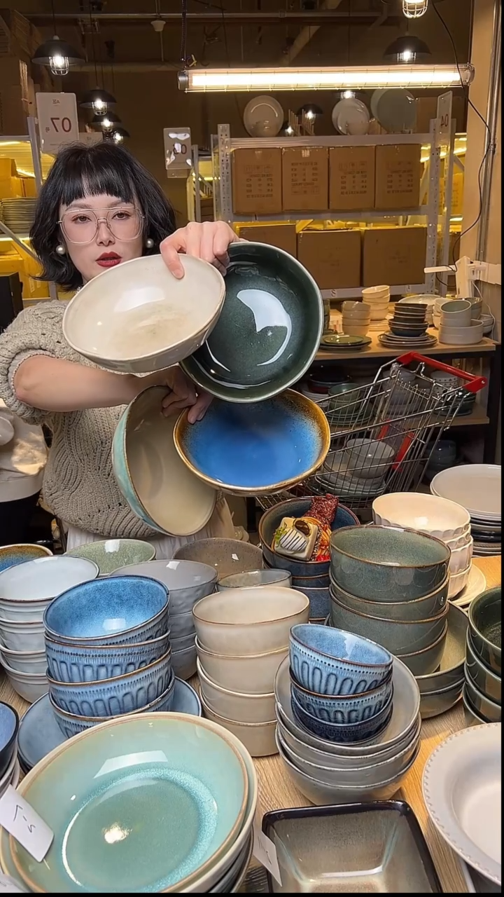 瓷167外贸尾货窑变釉下彩默认微瑕