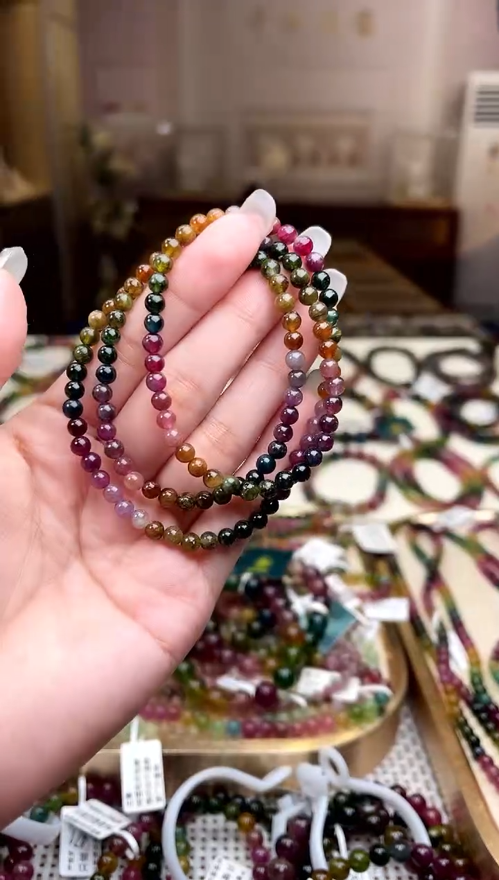 【闪购商品】碧玺/未镶嵌4mm+碧玺多圈多样性发货