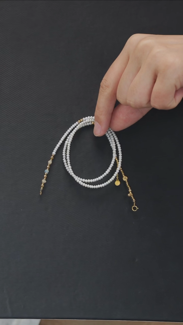 淡水珍珠18K金镶嵌项链项链