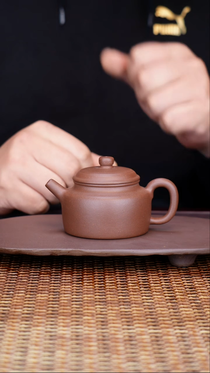 茶壶紫砂汀禾紫砂羊角山紫泥《德钟》150cc