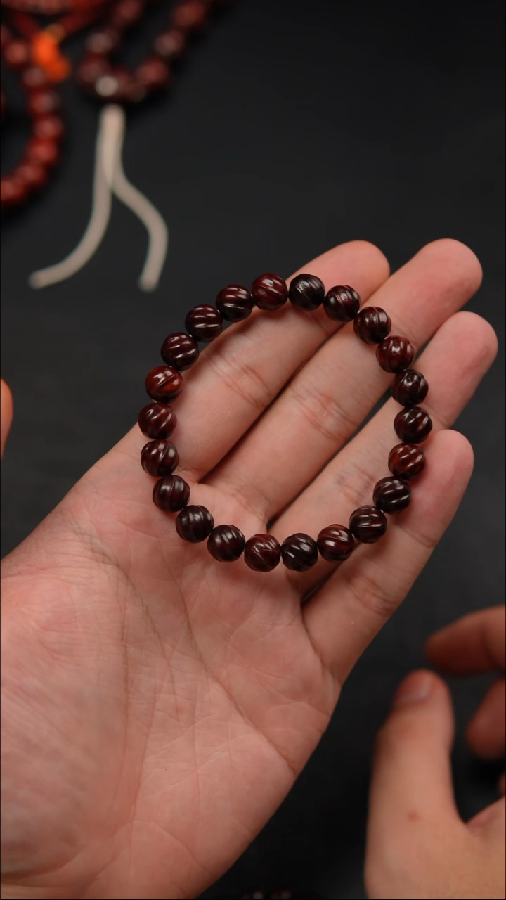 檀香紫檀（小叶紫檀）无事牌单圈小手围16-17