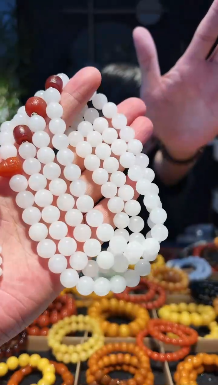 手链未镶嵌和田玉10+108多圈