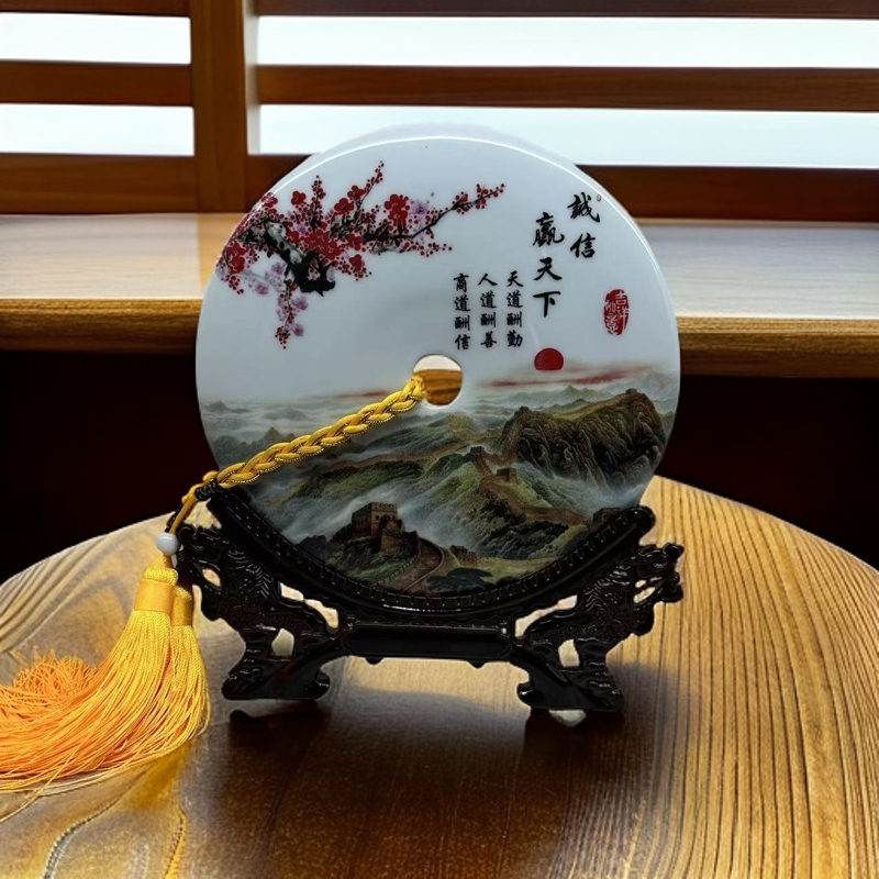 ZY-DP-A43长城梅花摆件/带支架仅有一件