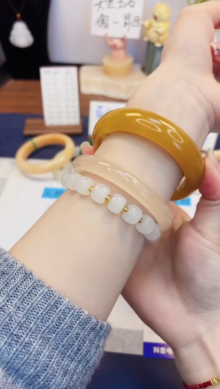 【闪购商品】石英质玉手镯未镶嵌192-财气镯-圈口61