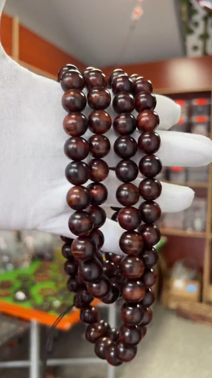 黄花梨/降香黄檀海南黄花梨1.2长款手串霸王岭紫油梨（499）