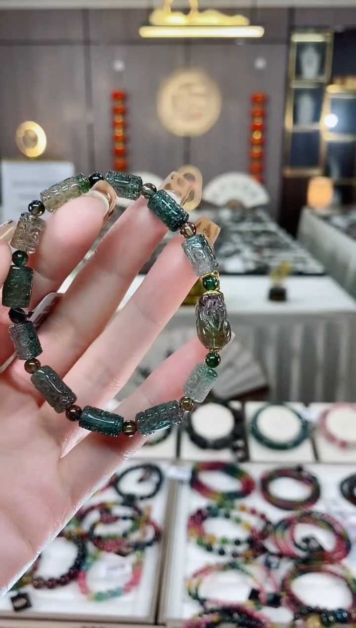 桶珠单圈手串未镶嵌碧玺一物一证dan