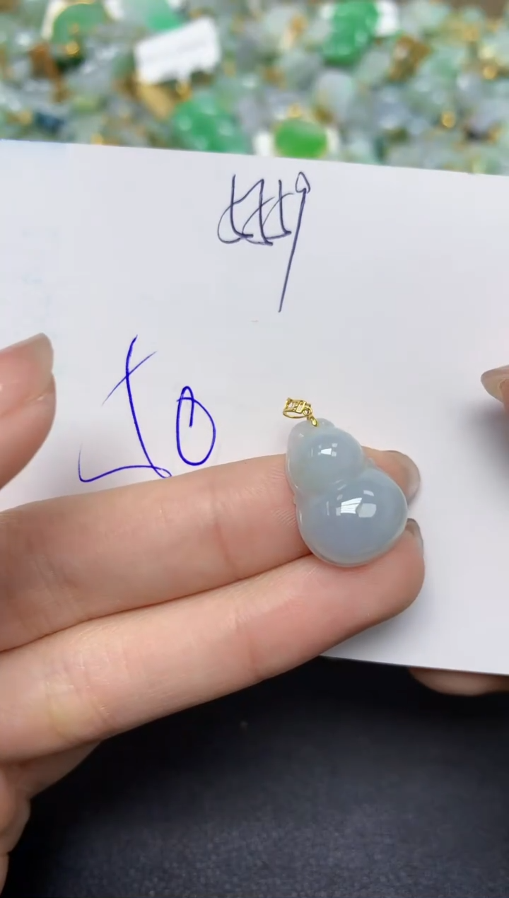 【闪购商品】翡翠颈饰18K金镶嵌天然翡翠A货