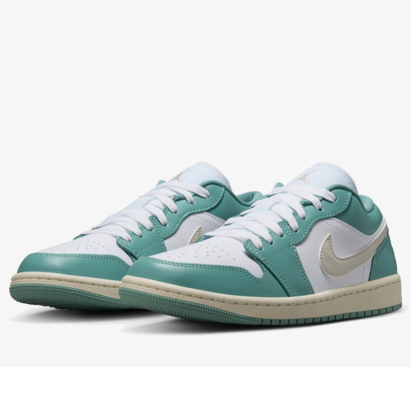 NIKE/耐克男女款AJ1流光风白绿低帮板鞋DC0774138