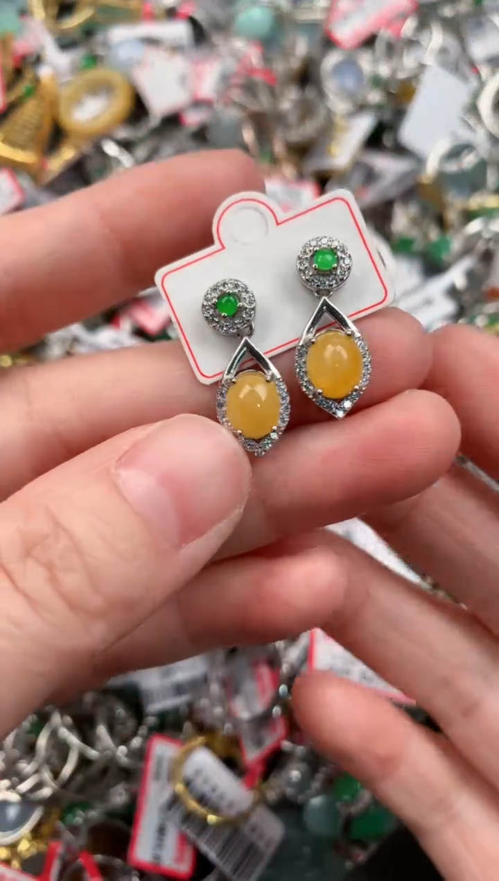 银S925镶嵌戒指翡翠777                 10