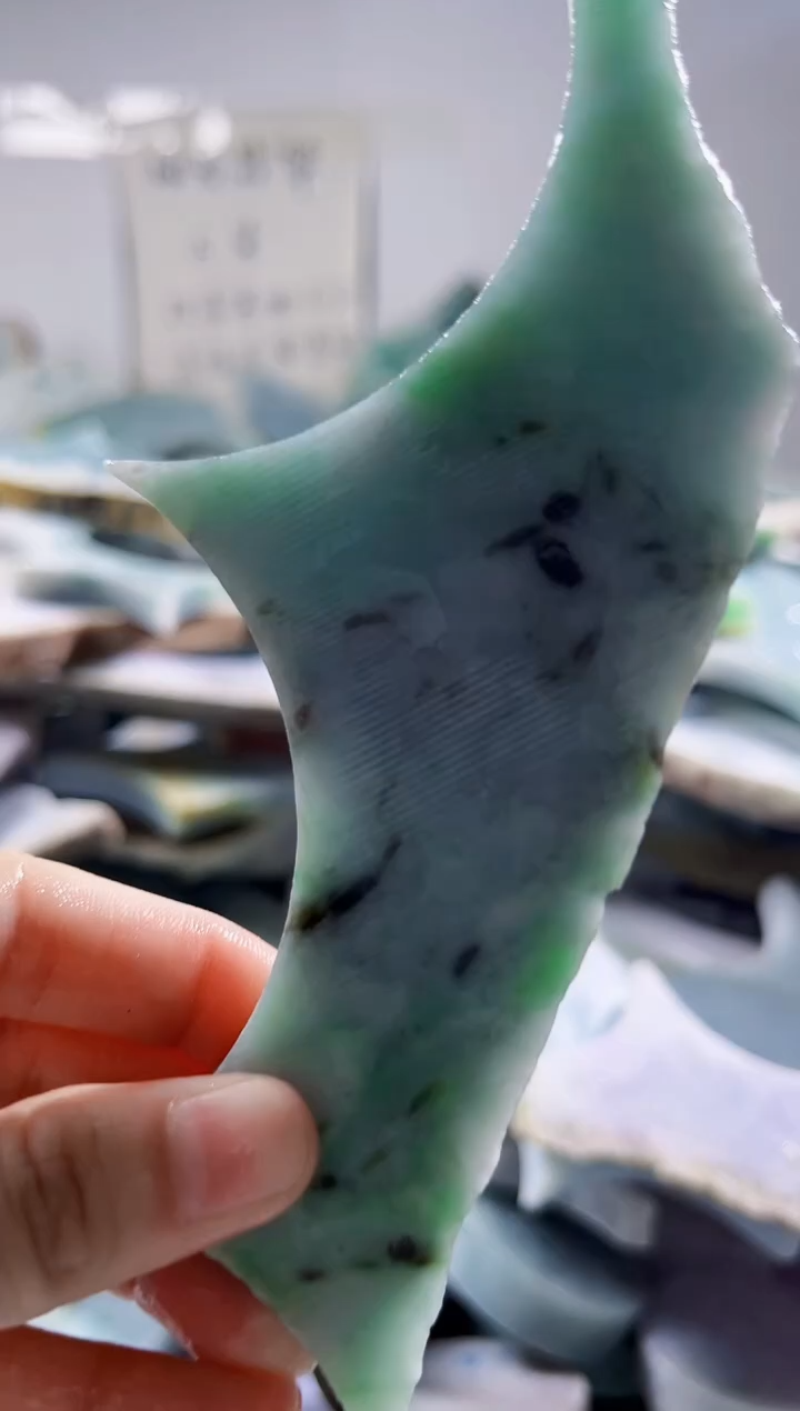 翡翠裸石缅甸翡翠A货柠3477