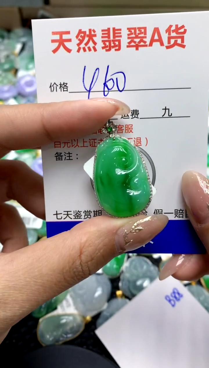 【闪购商品】翡翠颈饰18K金镶嵌1111111111111111