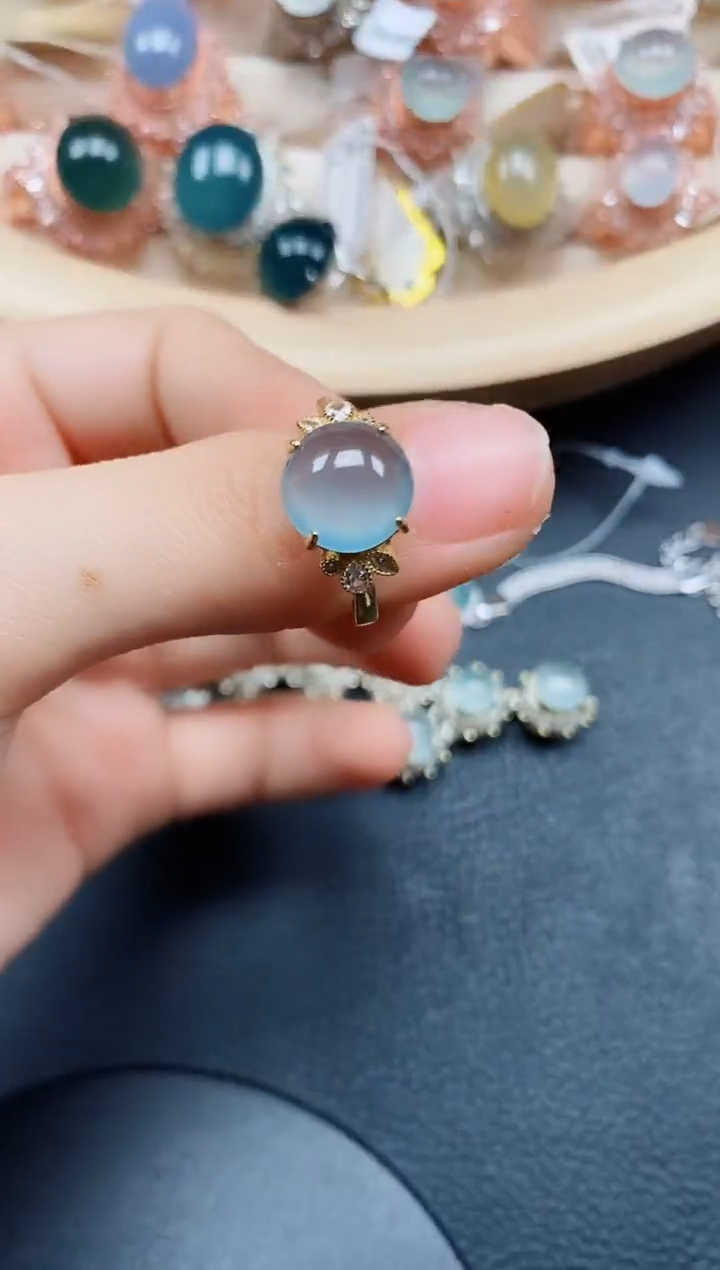 【闪购商品】翡翠戒指银S925镶嵌翡翠