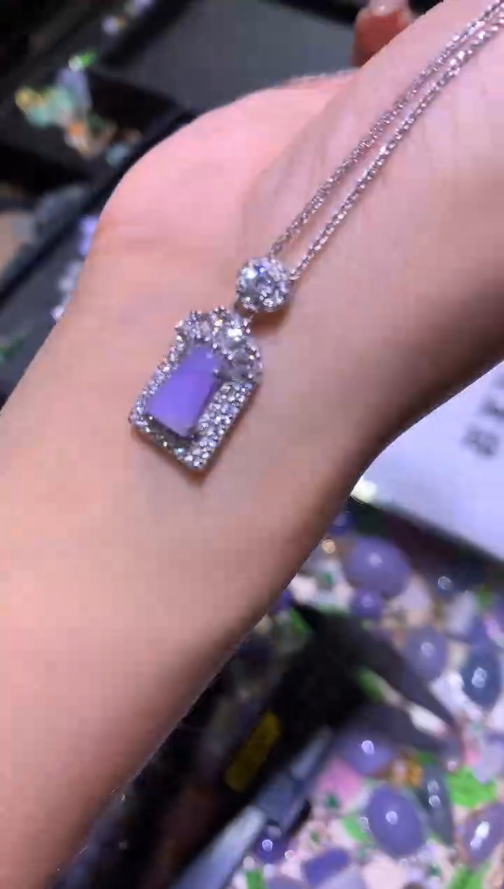 【闪购商品】翡翠吊坠(不含链)银S925镶嵌无事牌