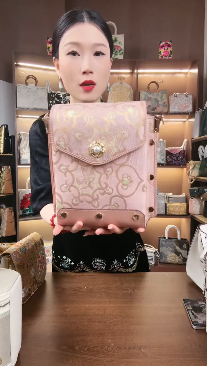 【闪购商品】织绣【19号】岁玺子兮 头层牛皮弹夹包