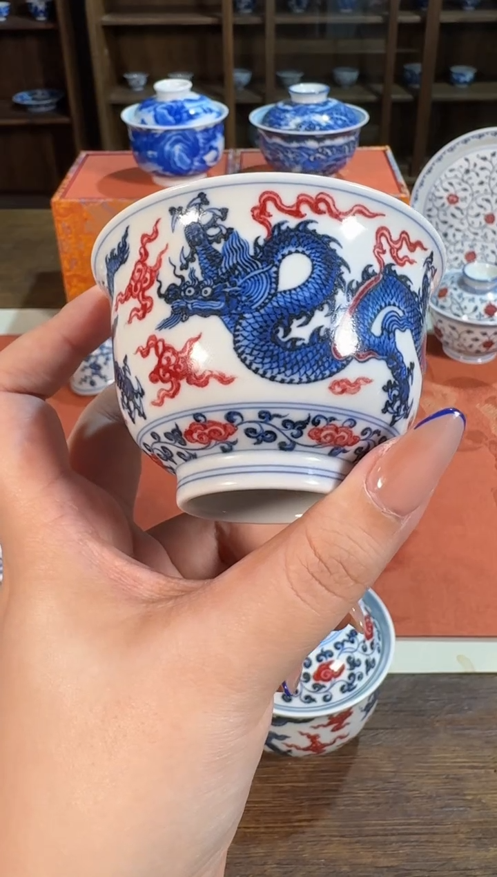 【闪购商品】杯片云晚谷龙纹单杯