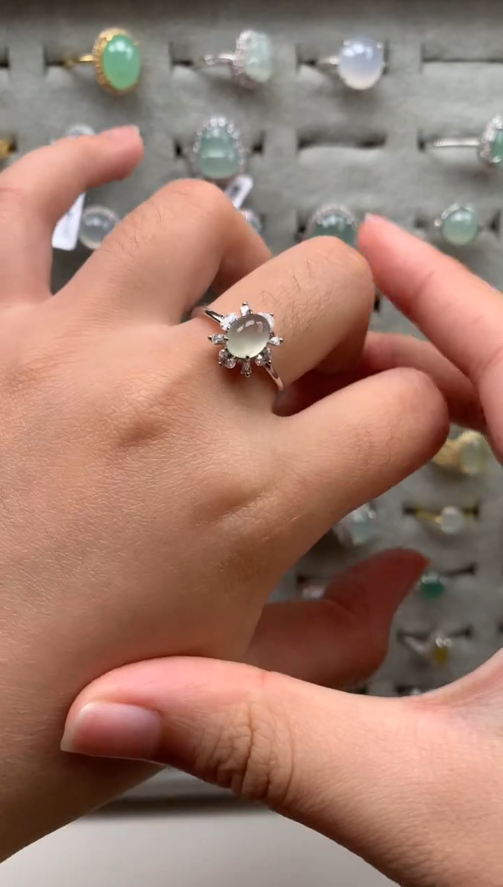 银S925镶嵌戒指翡翠13